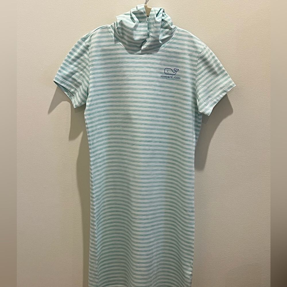 Vineyard Vines 100% Cotton Hooded Dress Girl Size Large (14)